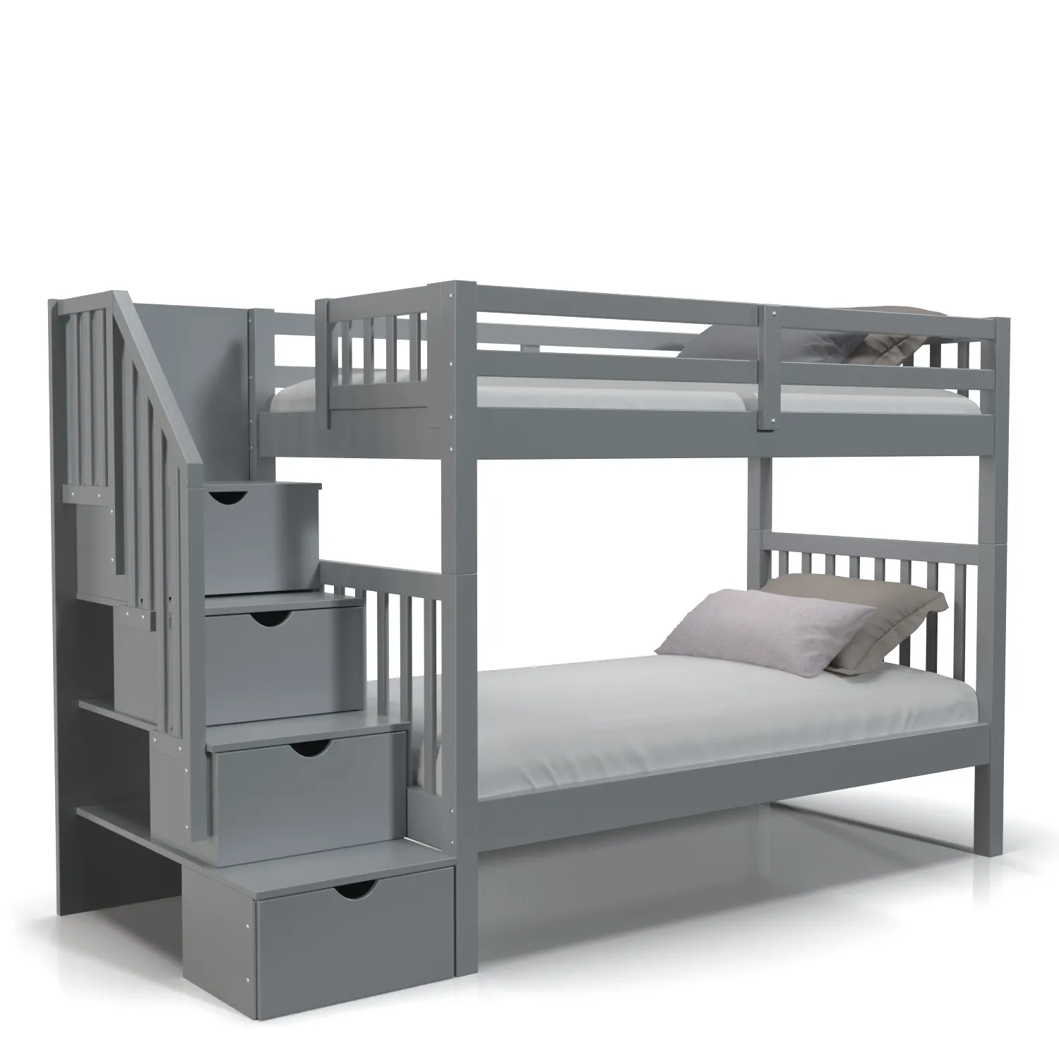 Keystone Twin Stairway Bunk Bed PBR 3D Model_01
